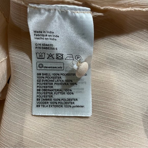 H&M Women’s Long Sleeve Peasant Top With Front Ruffle Detail - Picture 13 of 16